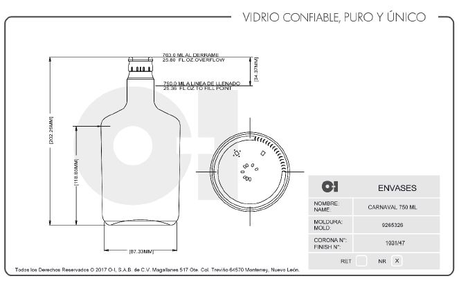 CARNAVAL 750 ML         