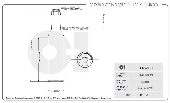 T.CILINDRICA 250ML ROSCA