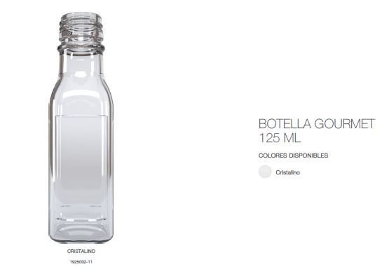 BOTELLA GOURMET 125 ML P
