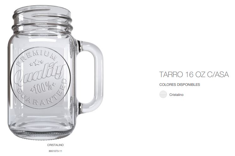 MASON JAR 16 OZ C/ASA   
