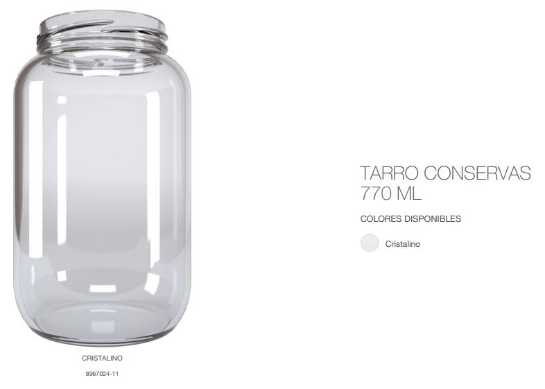 TARRO CONSERVAS 770 ML. 