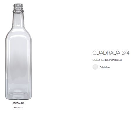TEQUILERA CUADRADA 750 ML ROSCA